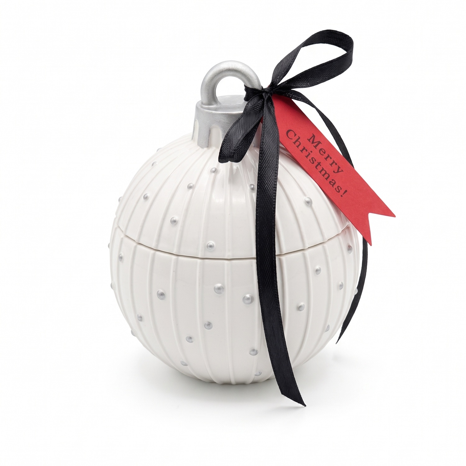 Sveča Christmas Bauble Charming - Bela / Zlata / Zimska Čarovnija