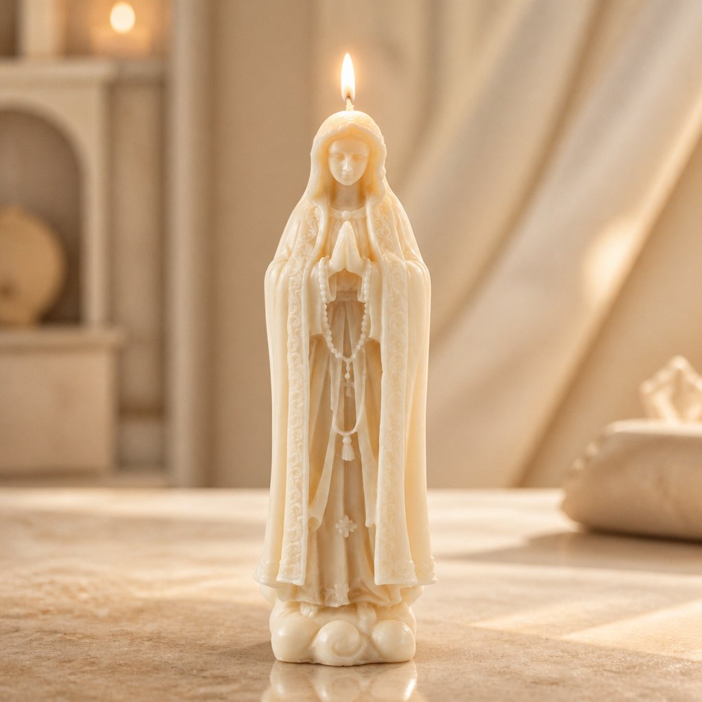 Sveča Madonna - Bela / Kokos